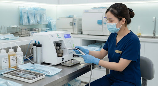 Chăm sóc và bảo dưỡng tay khoan trong thực hành hằng ngày